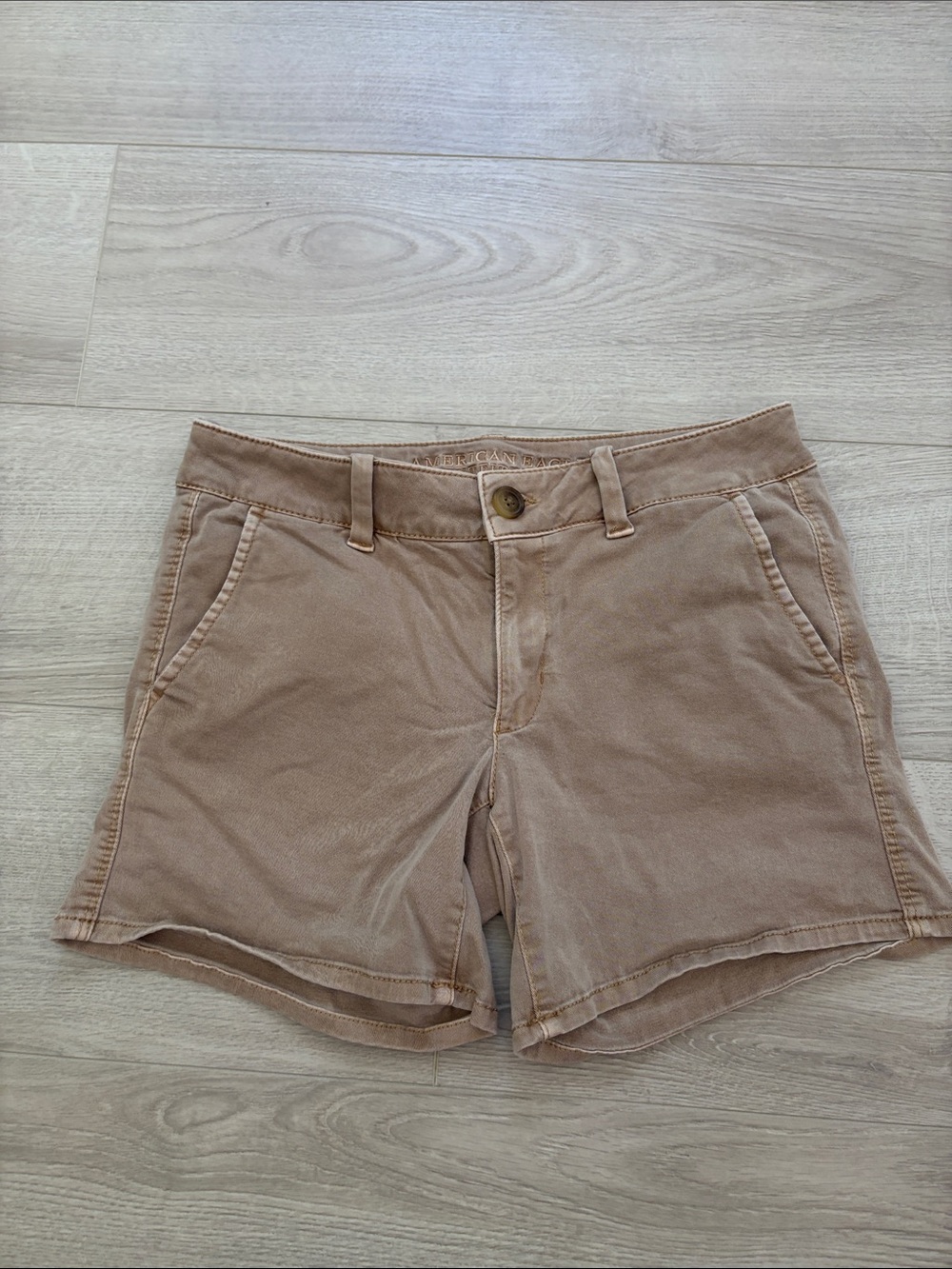 American Eagle Outfitters Washed Tan Cargo Shorts